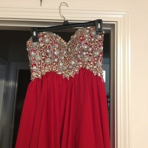 Sherri Hill beaded strapless gown